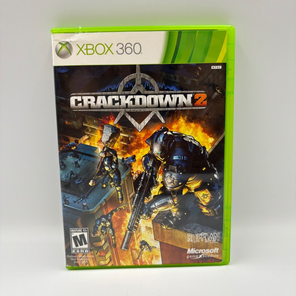 Microsoft Crackdown 2 Xbox 360 Game NTSC Green Case Fair Condition Action